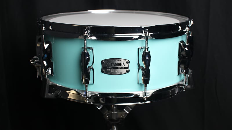 Yamaha Recording Custom 5.5x14" Surf Green Snare Drum (video demo) image 1