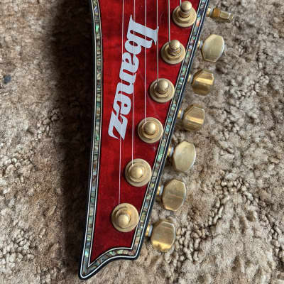 Ibanez Iron Label RGIX27FEQM Red 7 String Guitar + Hard Case Ibanez Iron Label RGIX27FEQM Red 7 String Guitar + Hard Case