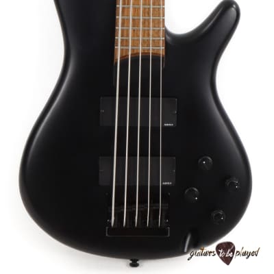 Ibanez K5 Fieldy Signature 5-String Electric Bass Guitar - Black Flat image 2