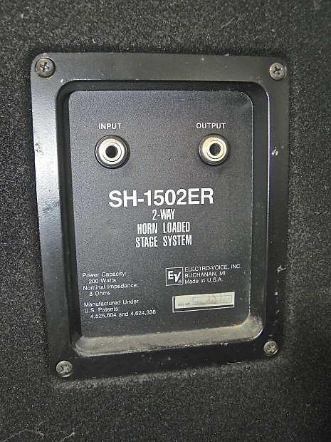 Electro Voice SH-1502ER 2-Way Stage Speaker Enclosure Pair Black Carpet