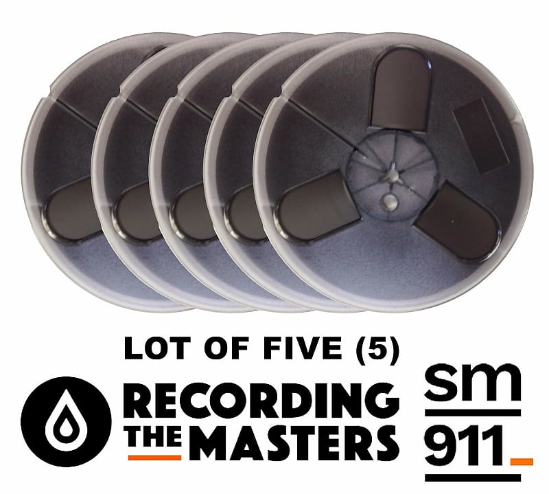 Lot of 5 RTM SM911 1/4 x 1200' Analog Recording Tape on 7