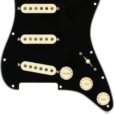 Fender Texas Special SSS Pre-wired Stratocaster Pickguard - Black 3-ply image 1