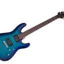Schecter C-6 Plus Electric Guitar - Rosewood/Ocean Blue Burst - 443 Used