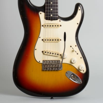 Fender Stratocaster Solid Body Electric Guitar (1965), ser. #L77176, vintage road case. image 3