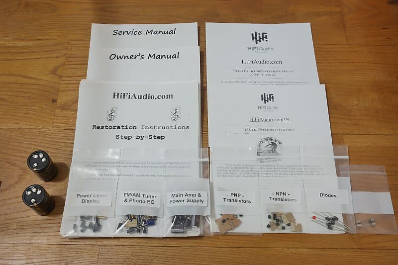 Technics SA-500 restoration kit filter capacitor repair rebuild fix  			