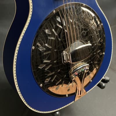 Recording King Dirty 30's Minnie Bucker Acoustic-Electric Resonator Guitar Wabash Blue image 6