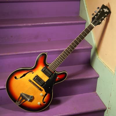 1960s Conqueror (Japan) Hollowbody 330/335-Style Electric Guitar (VIDEO! Work Done, Ready to Go) for sale