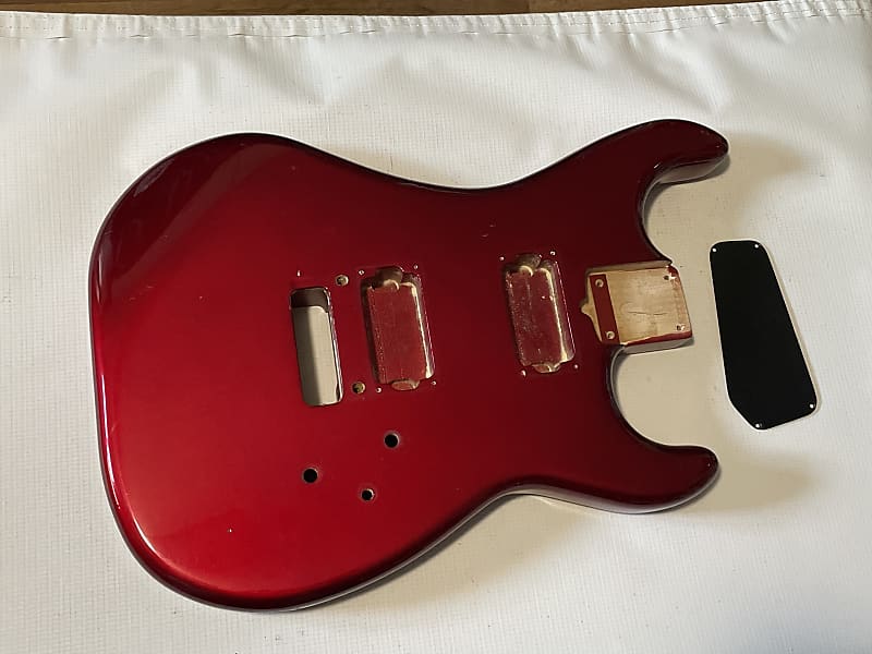 1980's Made in Japan Kramer Focus 2000 Candy Apple Red Guitar Body Floyd Ready image 1