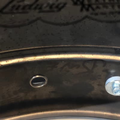 Ludwig, Bun E. Carlos, Cheap Trick 1990s Ludwig Black Beauty Snare Drum. Authenticated. image 13