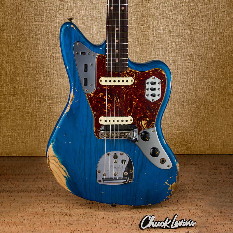 海外ブランド  Relic Heavy 1962 Shop Custom Fender Jaguar Blue Sapphire - ギター