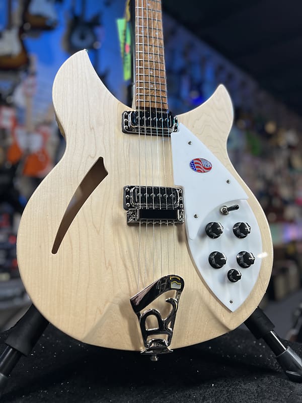 New 2023 Rickenbacker 330 Guitar - Mapleglo (Natural), with OHS Case, 330MG Auth Dlr, 780 image 1