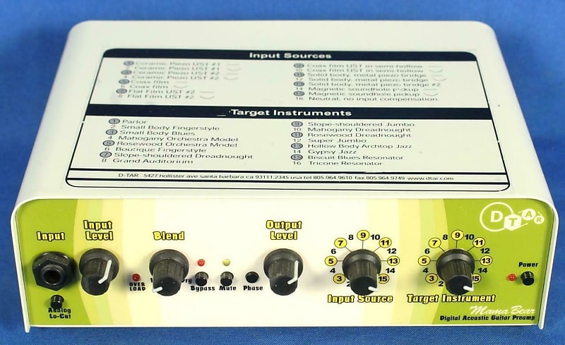 D-TAR Seymour Duncan Turner Mama Bear Acoustic Guitar Preamp