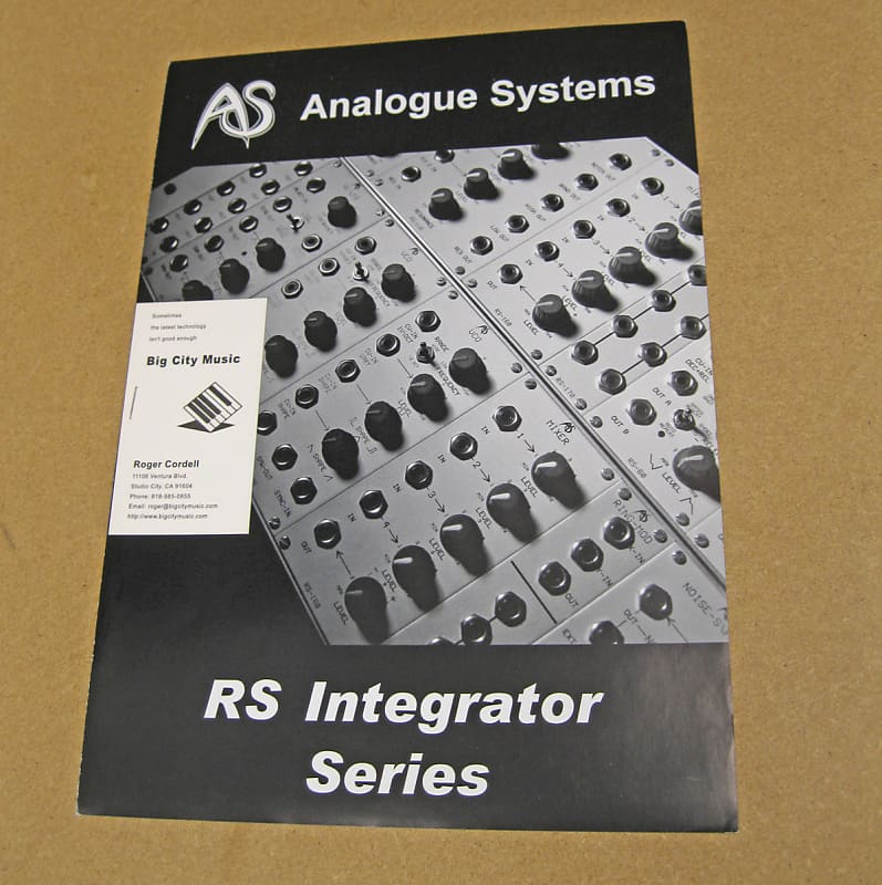 A S Systems Analog Synth Module Brochure | Reverb