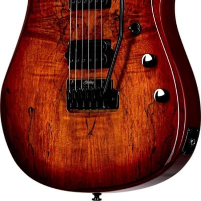 Sterling JP150D DiMarzio Electric Guitar, Blood Orange Burst w/ Gig Bag image 2
