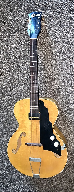 Vintage National Early 50's 'Oahu' Archtop Natural Finish  hollow body electric guitar made in usa image 1