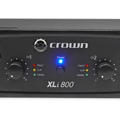 Crown Pro XLi800 600w 2 Channel DJ/PA Power Amplifier Professional Amp XLI 800 image 1