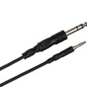 Hosa CMS-110 Stereo Interconnect, 3.5 mm TRS to 1/4 in TRS, 10 ft