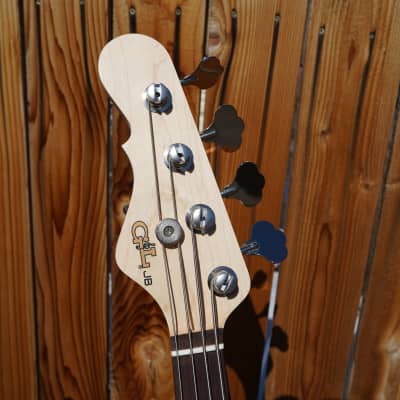 G&L USA JB - Jet Black Left Handed 4-String Electric Bass Guitar w/ Black Tolex Case (2023) image 6