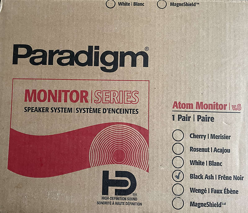 Paradigm Atom Monitor Bookshelf Speakers About 2013 - Black image 1