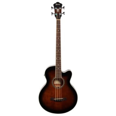 Ibanez AEB10E Acoustic-Electric Bass, Dark Violin Burst image 2