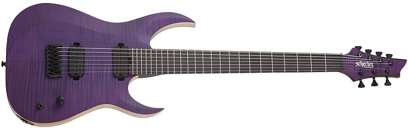 Schecter John Browne Tao-7 7 String Electric Guitar, Satin Trans Purple 463-SHC image 1