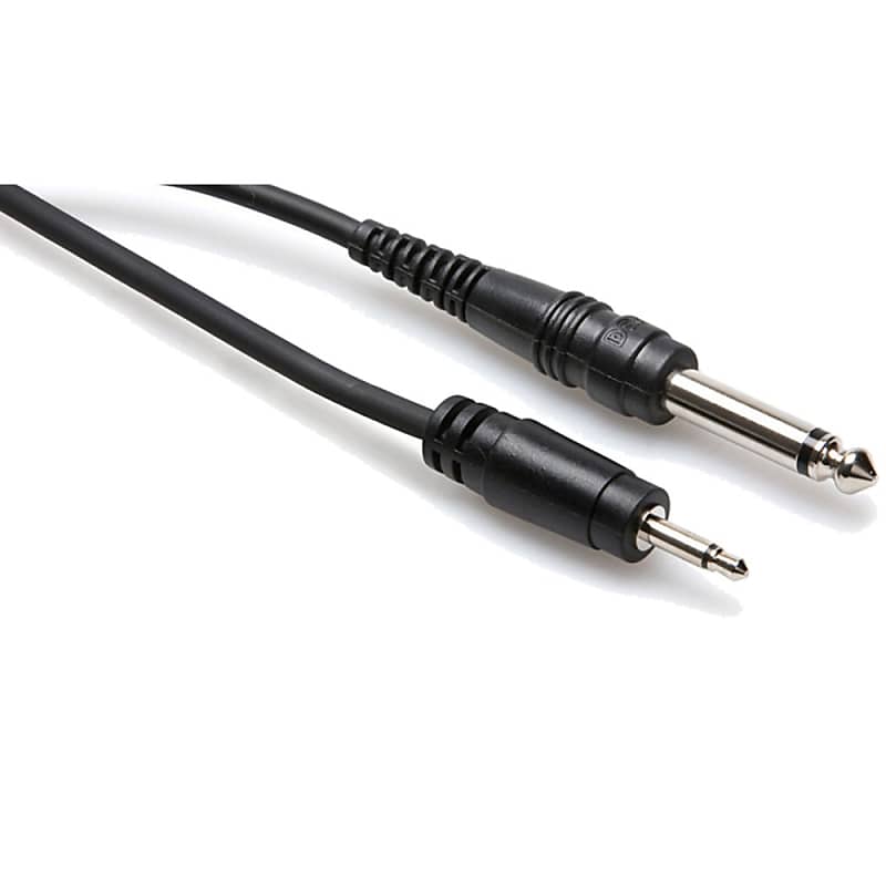 Hosa CMP-303 3.5 mm TS to 1/4" TS Mono Interconnect Audio Cable 3ft image 1