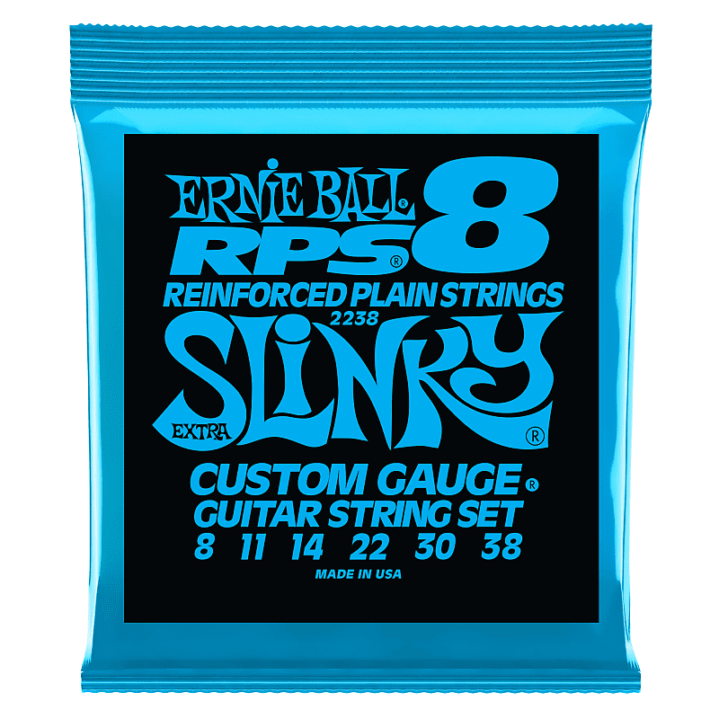 Ernie Ball 2238 RPS Reinforced Extra Slinky Electric Guitar Strings 8-38 image 1
