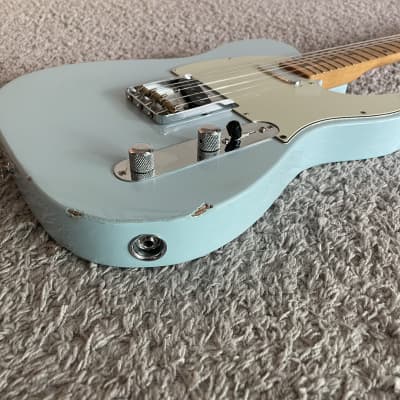 Fender Vintera ‘50s Telecaster 2019 MIM Sonic Blue Maple Fretboard Guitar image 3