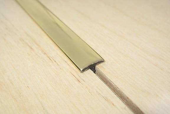 Gold Fascia Strip ("Tee" Molding) for Vox Amps - 34" Long Piece image 1