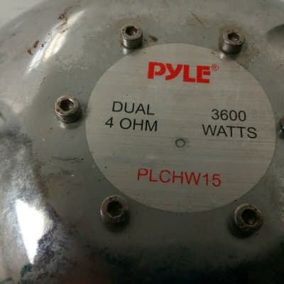 Lot Of 2 Pyle PLCHW15 15'' 3600 Watt DVC Subwoofers 1 Working / 1 For Repair image 3