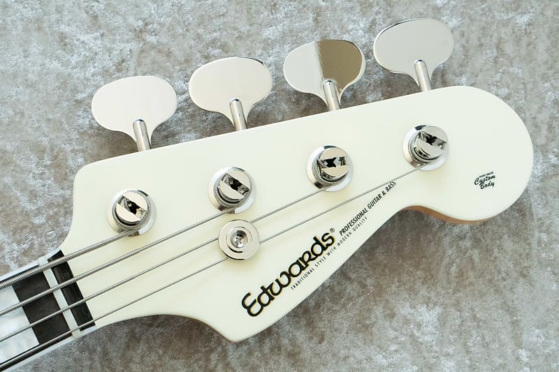 ESP EDWARDS E-JB-130R LTD -Vintage White w/Matching Head