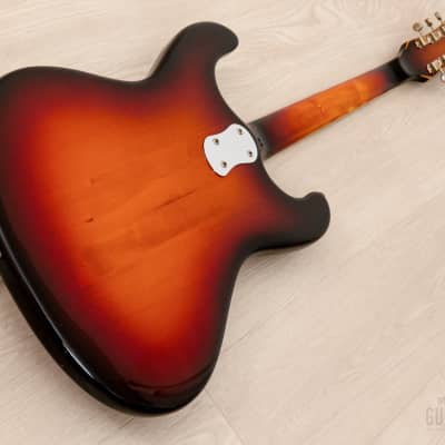 1991 Mosrite Ventures Model USA-Made "Built in Soul" Sunburst w/ Vibramute & Case, Semie Moseley image 14