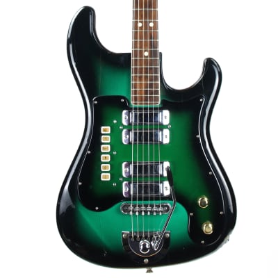 1960s Galanti Kapa Made in Italy Green Burst Gemelli Polverini Vintage Electric Guitar | Green Burst! Hopf Crucianelli image 2