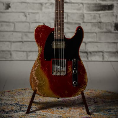 Fender Custom Shop ’59 Super Heavy Relic Esquire 2023 - Faded Candy Apple Red/ Gold Sparkle for sale