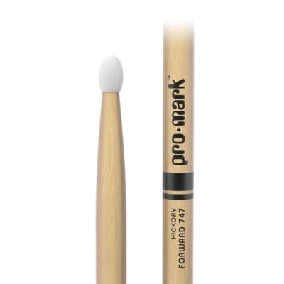 ProMark TX747N Classic Forward 747 Hickory Drumstick, Oval Nylon Tip image 1