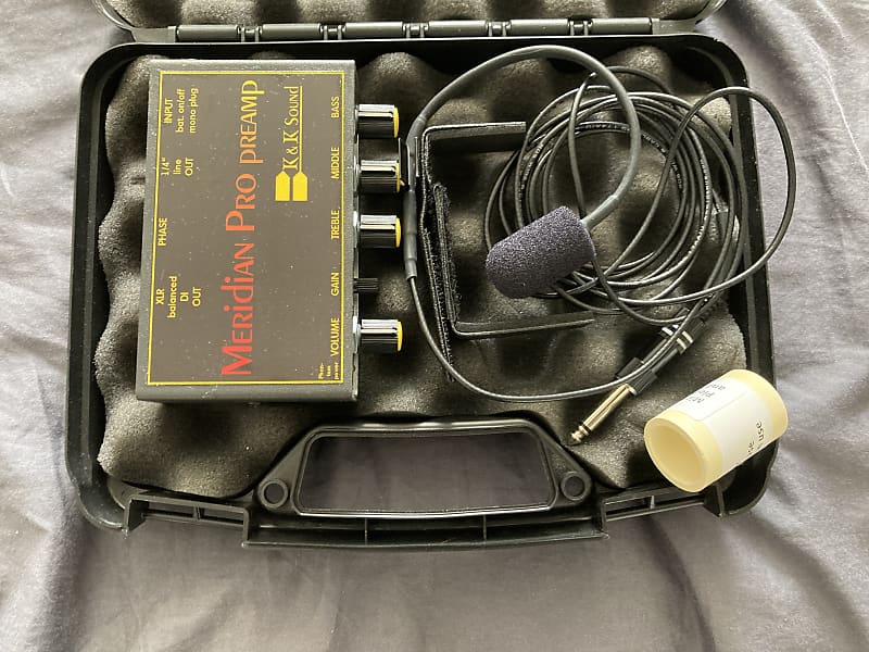 K & K Meridian Pro Preamp Acoustic Guitar Microphone Kit Reverb