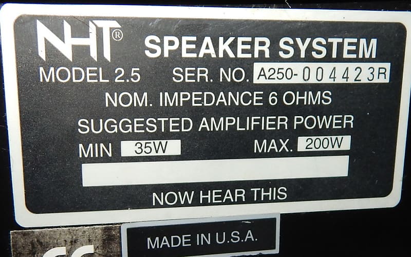 NHT 2.5 vintage hme floor tower speakers | Reverb