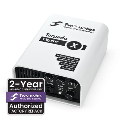 Two Notes Two notes Factory Repack | Captor X (16Ohm) Reactive Load Box / Attenuator / DynIR & IR Cab Sim 2020 - White for sale