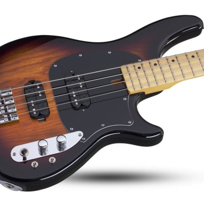 Schecter 2491 4-String Bass Guitar, 3 Tone Sunburst, CV-4 image 4