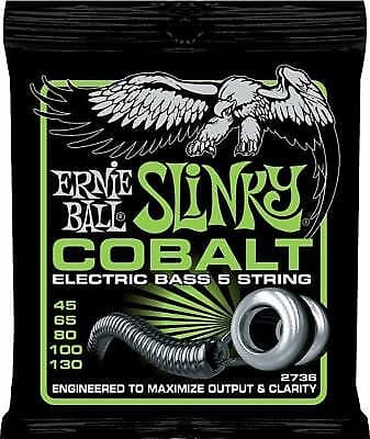 Ernie Ball Bass 5 Slinky Cobalt Electric Bass Strings - 45-130 Gauge 2736 image 1