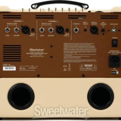 Blackstar Sonnet 120 Blonde Acoustic Amplifier, Blonde w/ Bluetooth image 4