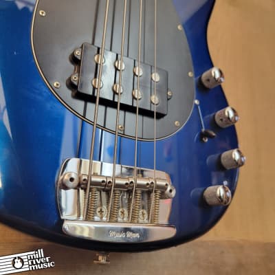 Ernie Ball Music Man USA Sterling 4H Electric Bass Vintage Blue Pearl image 8