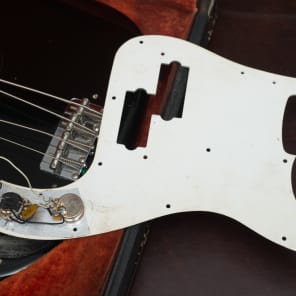 1975 LEFTY Fender Precision Bass  Black with White Pickguard image 24