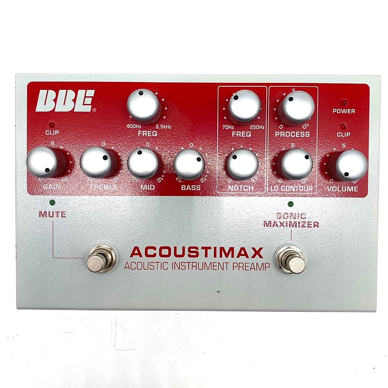 BBE Acoustimax Acoustic Instrument プリアンプ ペダル with Full