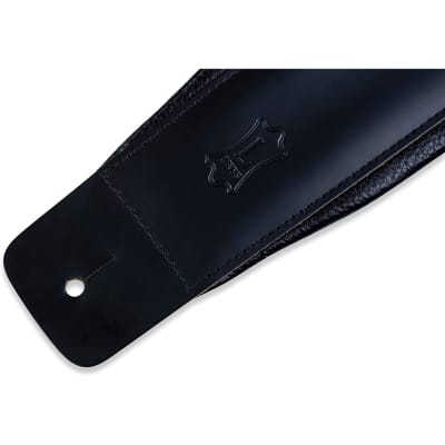 Levy's DM1PD Padded Leather Guitar Strap - Black image 3