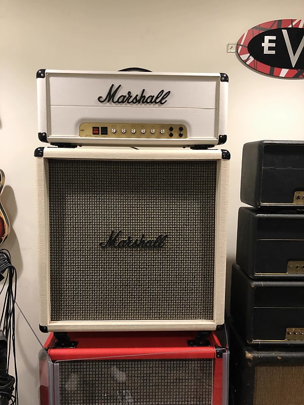 Marshall 4x12&quot; Straight Guitar Speaker Cabinet White 70&rsquo;s | Reverb