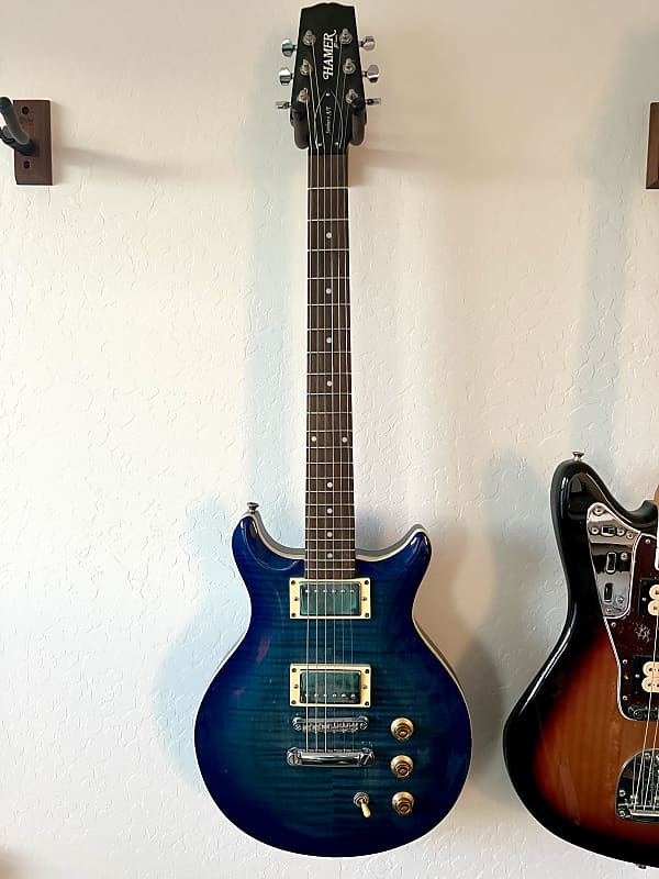 Hamer XT Series Sunburst A/T Electric Guitar - Blue Flame