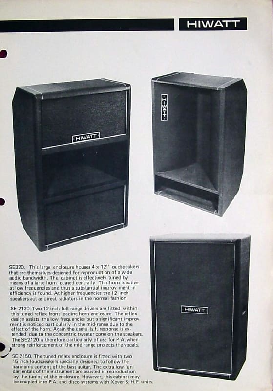 Hiwatt SE-320 4x12 Fane Bass reflex | Reverb