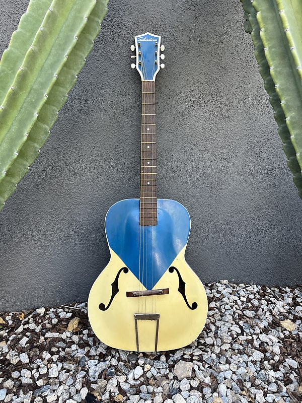 Silvertone Kentucky Blue Vintage Two Tone Archtop | Reverb