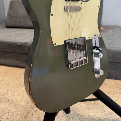 2023 Danocaster Single Cut Aged Charcoal Frost Metallic Telecaster image 3